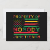 Eigendom van niemand Juneteenth Amerikaanse vlag Kaart (Voorkant)