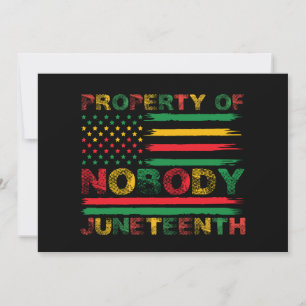 Eigendom van niemand Juneteenth Amerikaanse vlag Kaart