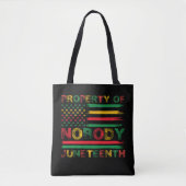 Eigendom van niemand Juneteenth Amerikaanse vlag Tote Bag (Voorkant)