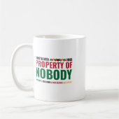 Eigendom van niemand Juneteenth Sticker Koffiemok (Links)