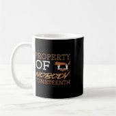 Eigendom van Nobody Juneteenth Black Freedom Manne Koffiemok (Links)