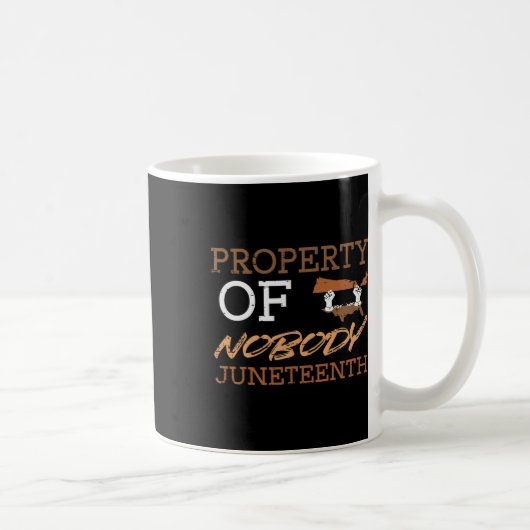 Eigendom van Nobody Juneteenth Black Freedom Manne Koffiemok (Rechts)