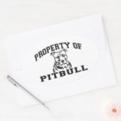 Eigendom van Pitbull Ovale Sticker (Envelop)
