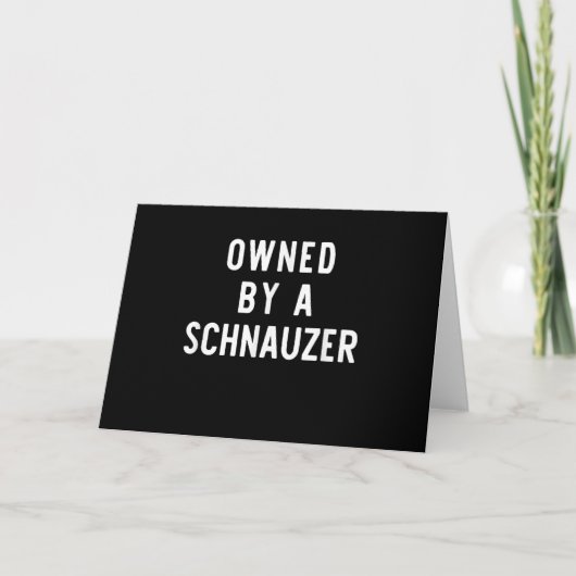 Eigendom van Schnauzer Funny Dog Lover Gift Christ Bedankkaart (Voorkant)
