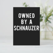 Eigendom van Schnauzer Funny Dog Lover Gift Christ RSVP Kaartje (Staand voorkant)