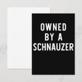 Eigendom van Schnauzer Funny Dog Lover Gift Christ RSVP Kaartje (Voorkant / Achterkant)