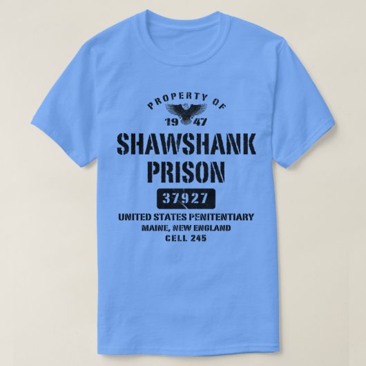 Eigendom van Shawshank Prison T-shirt (Design voorkant)