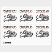 Eigendom van sticker voor band instrument hoesjes (Vel)