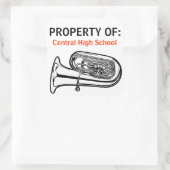 Eigendom van sticker voor band instrument hoesjes (Tas)