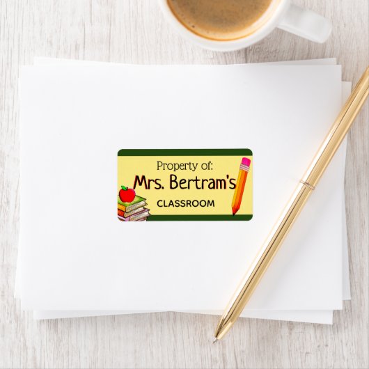 Eigendom van Teacher Classroom Label Sticker Schoo (Insitu)