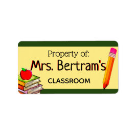 Eigendom van Teacher Classroom Label Sticker Schoo