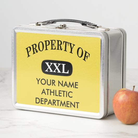 Eigendom van XXL Jouw naam Metal Lunch Box (In situ)
