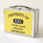 Eigendom van XXL Jouw naam Metal Lunch Box (Voorkant)