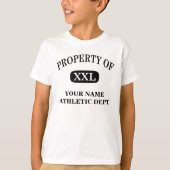 Eigendom van XXL Jouw naam Unisex Kinder Wit T-shirt (Voorkant)