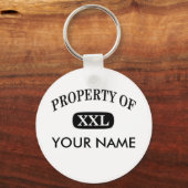 Eigendom van XXL Uw naam Sleutelhanger (Voorkant)