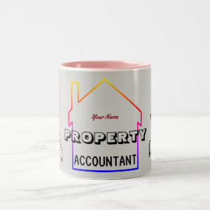 "Eigendomsaccountant" Tweekleurige Koffiemok
