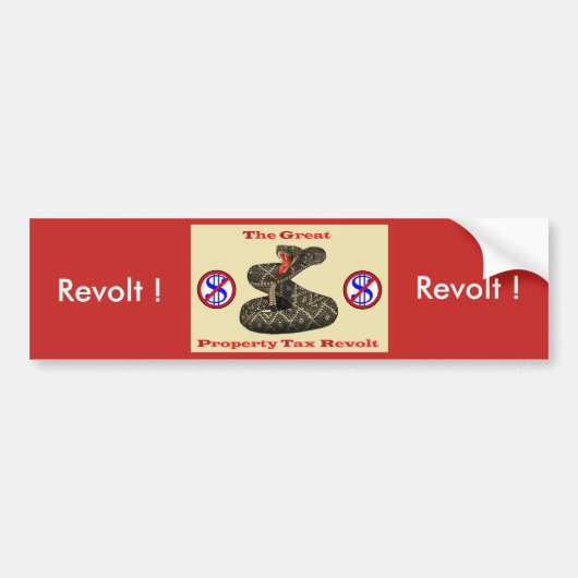 Eigendomsbelasting komt terug! bumpersticker (Voorkant)