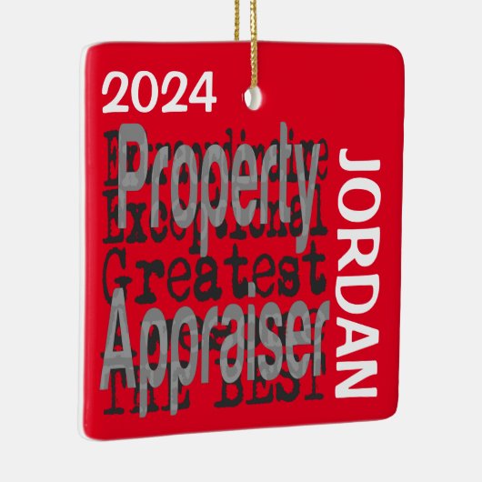 Eigendomsbeoordelaar Extraordinaire CUSTOM Keramisch Ornament (Rechts)