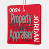 Eigendomsbeoordelaar Extraordinaire CUSTOM Keramisch Ornament (Links)
