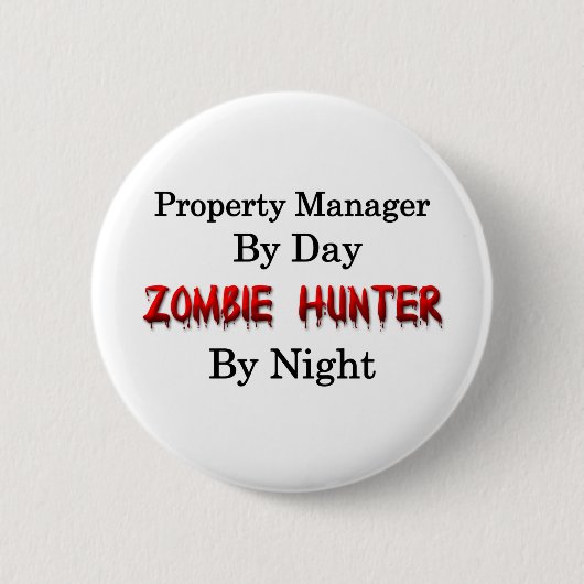 Eigendomsmanager/Zombie Hunter Ronde Button 5,7 Cm (Voorkant)