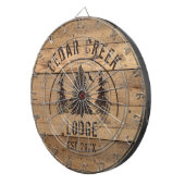 Eigendomsnaam bijtende bossen met hout dartbord (Voorkant Rechts)