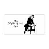 Eigendomsnaam jonge boeklezer hoort bij stempel (Afrduk)