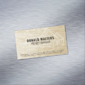 Eigendomsontwikkelaar | Houtblauwdruk Magnetisch Visitekaartje (Voorbeeld)