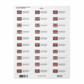 EIGENDOMSWAARDE Vlag Etiket (Full Sheet)