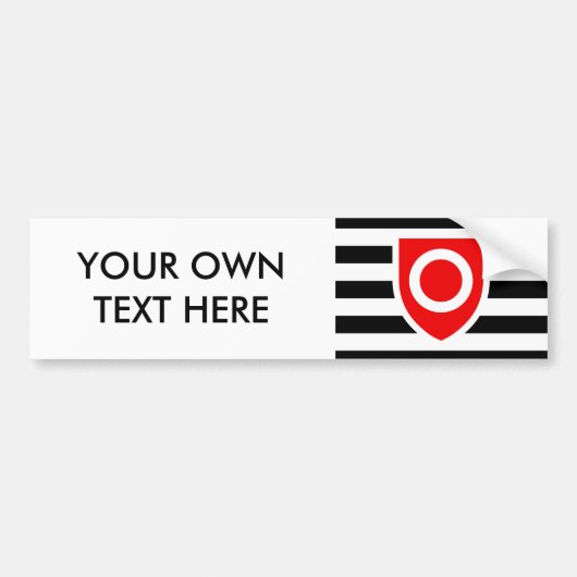 EIGENDOMSWAARDIGHEDEN VLAG BUMPERSTICKER (Voorkant)
