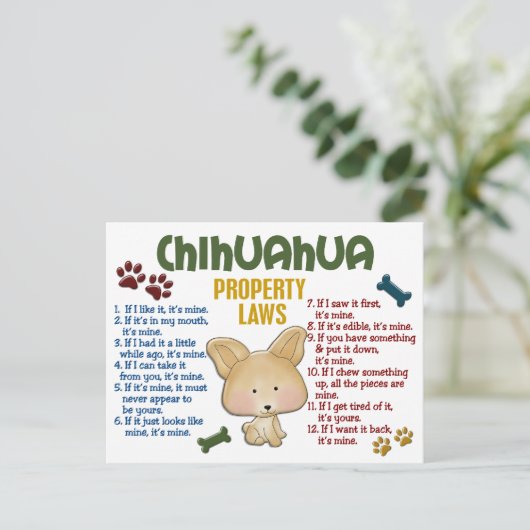 Eigendomswetten 4 briefkaart (Staand voorkant)