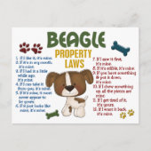 Eigendomswetten beagle 4 briefkaart (Voorkant)