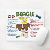 Eigendomswetten beagle 4 muismat (Met muis)