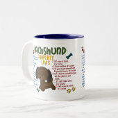 Eigendomwetten Dachshund 4 Tweekleurige Koffiemok (Voorkant links)