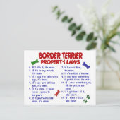 Eigendomwetten voor GRENSTERRIER 2 Briefkaart (Staand voorkant)