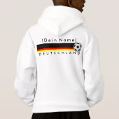 Eigener Name Fussball Deutschland Pullover Herz (Achterkant)