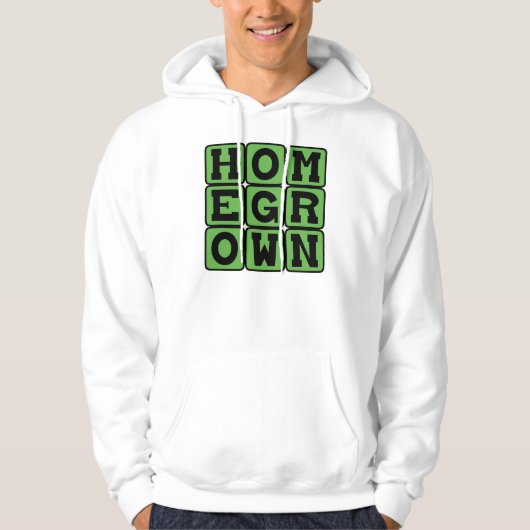 Eigengekweekt, Geteeld Thuis Hoodie (Voorkant)