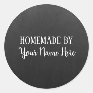 Eigengemaakt door het Vintage Bord van de Cake van Ronde Sticker