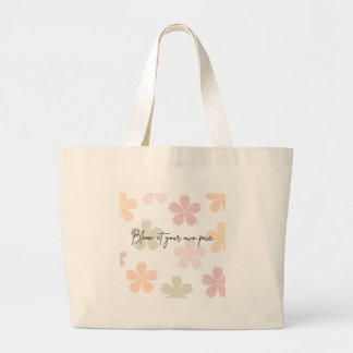 Eigenliefde – Bloei in je eigen tempo 🌸 Grote Tote Bag