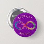 Eigenlijk Autistic Pride Button (Voorkant /achterkant)