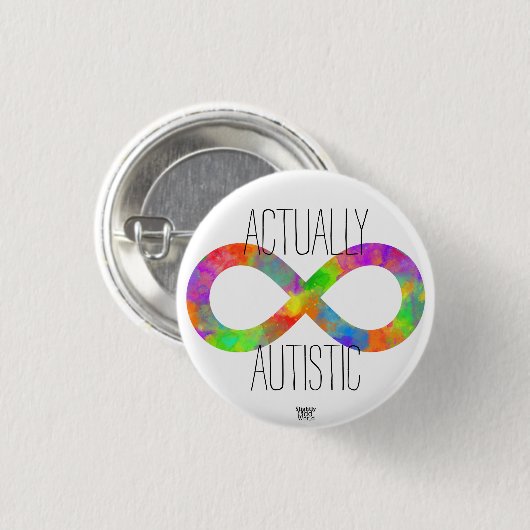 'Eigenlijk autistisch' Neurodiversity Rainbow/ Aut Ronde Button 3,2 Cm (Voorkant /achterkant)
