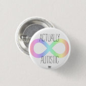 'Eigenlijk autistisch' Neurodiversity Rainbow/ Aut Ronde Button 3,2 Cm (Voorkant /achterkant)