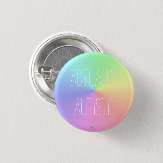'Eigenlijk autistisch' regenboog/neurodiversiteit Ronde Button 3,2 Cm (Voorkant /achterkant)