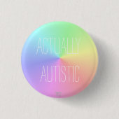 'Eigenlijk autistisch' regenboog/neurodiversiteit Ronde Button 3,2 Cm (Voorkant)