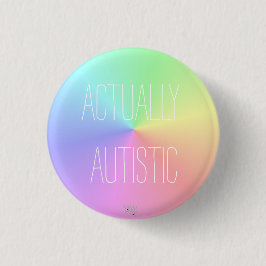 'Eigenlijk autistisch' regenboog/neurodiversiteit Ronde Button 3,2 Cm