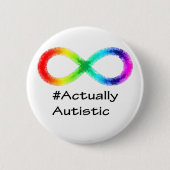 Eigenlijk Autistisch, wit Ronde Button 5,7 Cm (Voorkant)