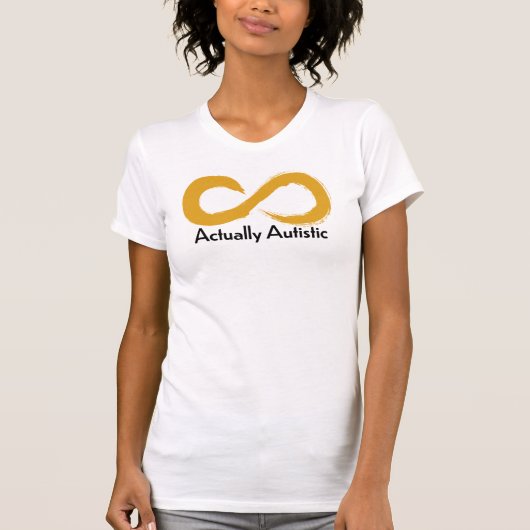 Eigenlijk Autistische Gold Infinity-Logo T-shirt (Voorkant)