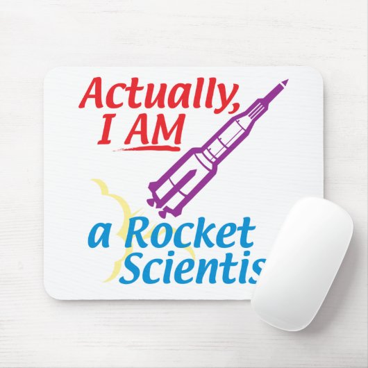 Eigenlijk ben ik een Rocket Scientist. Muismat (Met muis)