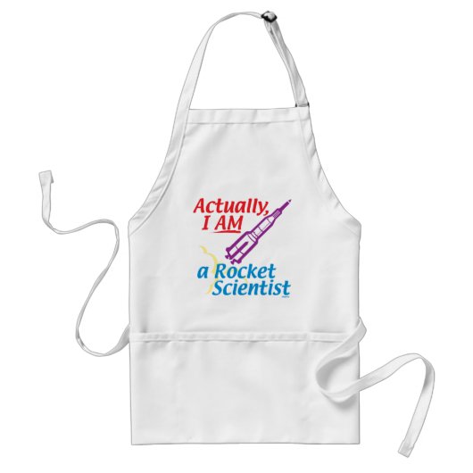Eigenlijk ben ik een Rocket Scientist. Standaard Schort (Voorkant)