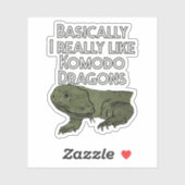Eigenlijk hou ik echt van Komodo Dragons Sticker (Vel)
