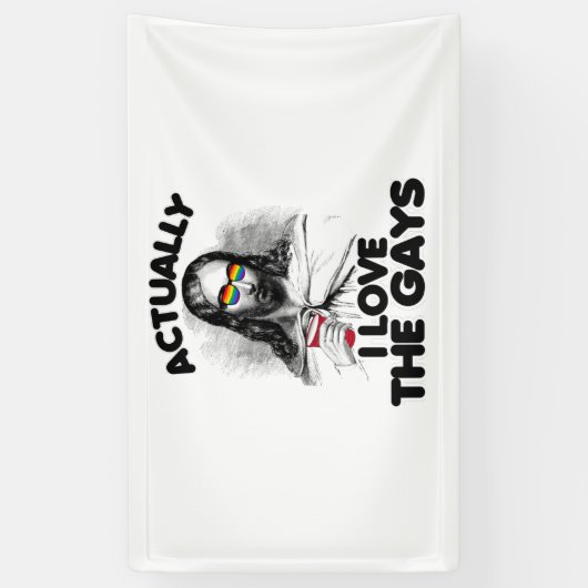 Eigenlijk hou ik van de homo's spandoek (Verticaal)